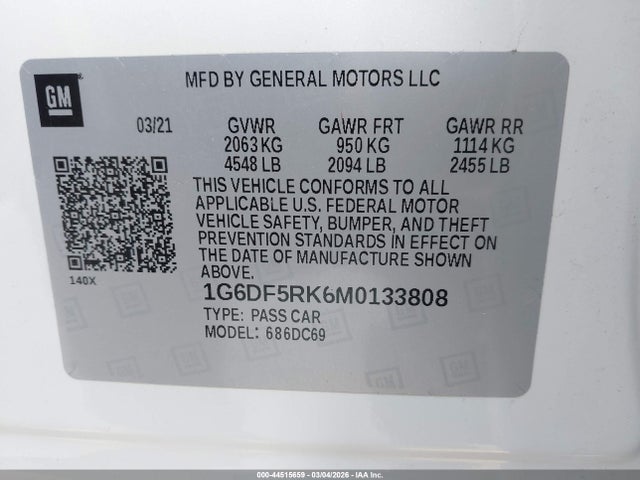 Aukcja sprzedaży 2021 Cadillac Ct4 Premium Luxury, vin: 1G6DF5RK6M0133808, numer aukcji: 44515659