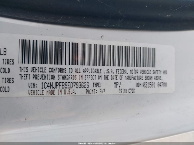 Jeep Patriot Latitude 2014 1C4NJPFB9ED793626 Image 9
