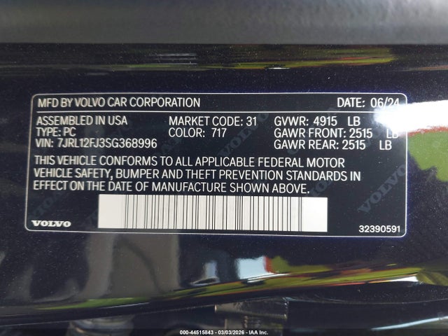 Volvo S60 B5 Core 2025 7JRL12FJ3SG368996 Image 9