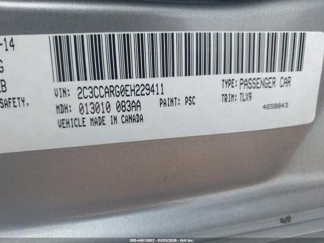 2014 Chrysler 300 მანქანა იყიდება აუქციონზე, vin: 2C3CCARG0EH229411, აუქციონის ნომერი: 44515882