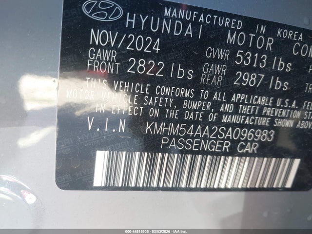 2025 HYUNDAI IONIQ 6 KMHM54AA2SA096983 Photo 8