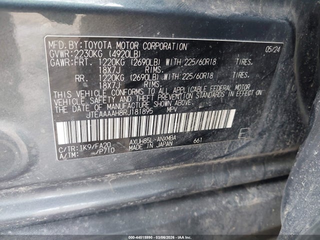 Toyota VENZA LE 2024 JTEAAAAH8RJ181895 Image 9