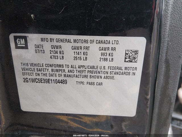 Chevrolet Impala Limited Ltz 2014 2G1WC5E39E1104489 Image 9