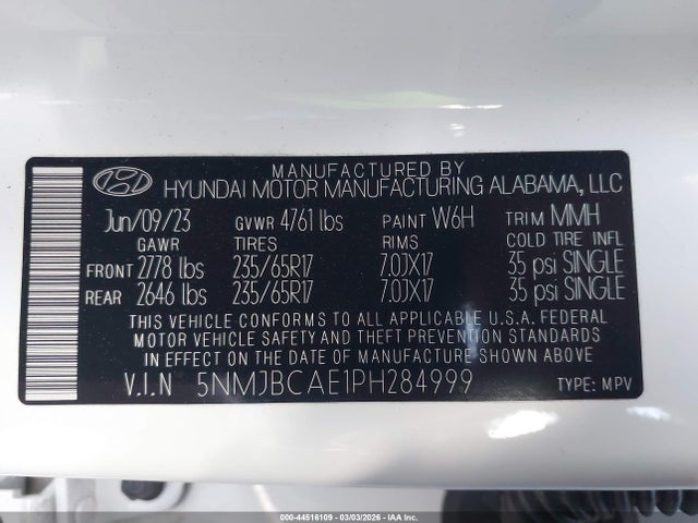 Hyundai TUCSON SEL 2023 5NMJBCAE1PH284999 Image 9