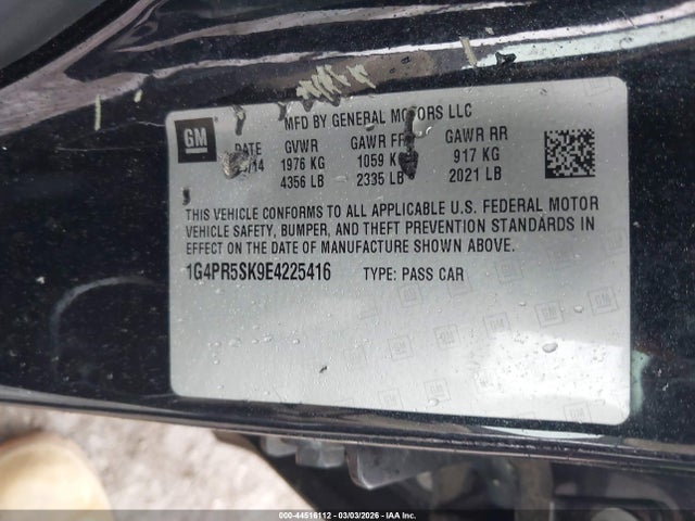 1G4PR5SK9E4225416 Buick Verano Convenience Group