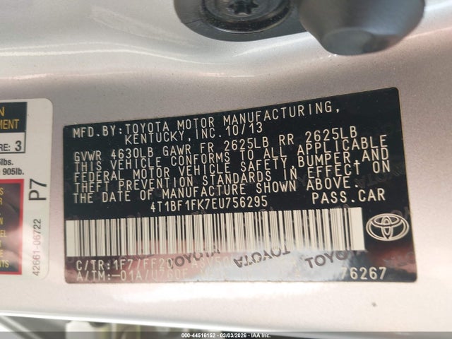 Toyota CAMRY SE 2014 4T1BF1FK7EU756295 Image 9