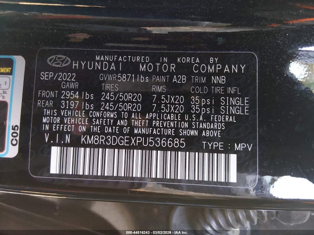 Hyundai Palisade Xrt 2023 KM8R3DGEXPU536685 Image 9