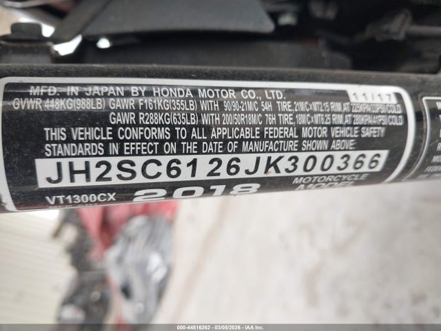 Honda Vt1300 Cx 2018 JH2SC6126JK300366 Image 14