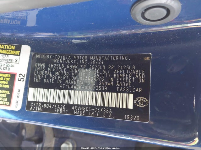 Toyota CAMRY SE 2025 4T1DAACK4SU073509 Image 9