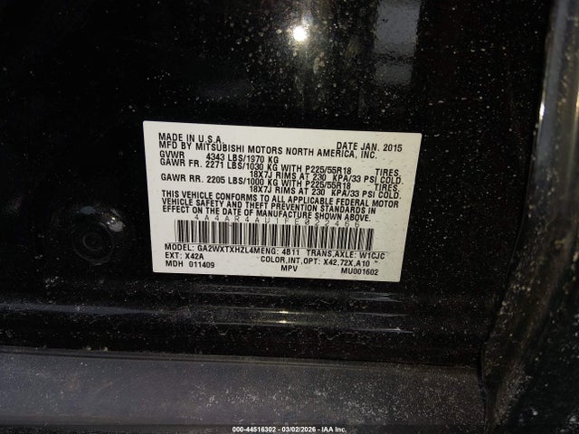 2015 MITSUBISHI OUTLANDER SPORT 4A4AR4AU1FE022466 Photo 8