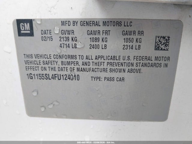 Chevrolet Impala 1lz 2015 1G1155SL4FU124910 Image 9