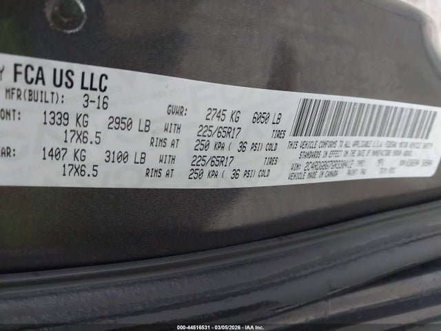 Aukcja sprzedaży 2016 Dodge Grand Caravan American Value Pkg, vin: 2C4RDGBG7GR330412, numer aukcji: 44516531