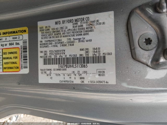 Ford Mustang Ecoboost Premium 2020 1FATP8UH4L5113065 Image 9