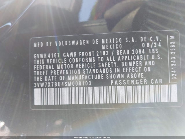 3VW7X7BU4SM008103 Volkswagen Jetta 1.5t Se