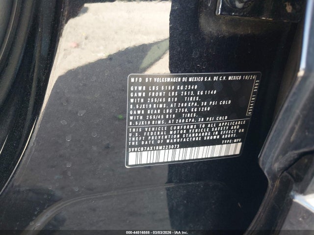 2024 Volkswagen Tiguan 2.0t Se R-line Black მანქანა იყიდება აუქციონზე, vin: 3VVCB7AX1RM223073, აუქციონის ნომერი: 44516588