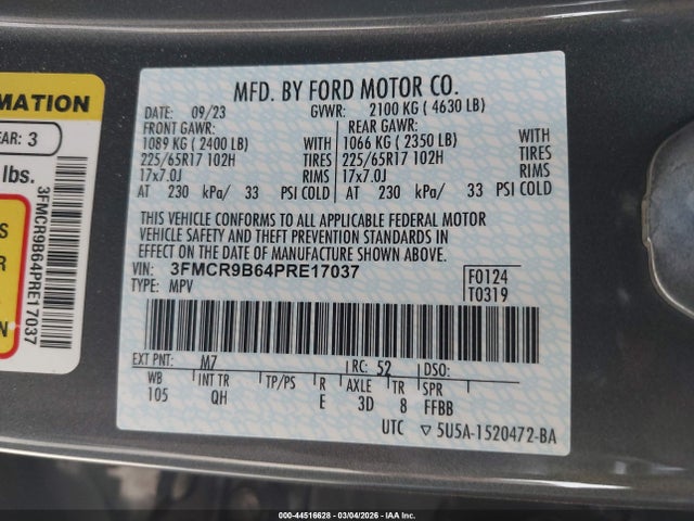 2023 FORD BRONCO SPORT 3FMCR9B64PRE17037 Photo 8