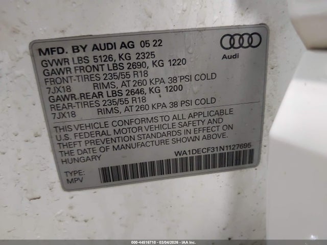 2022 AUDI Q3 WA1DECF31N1127695 Photo 8