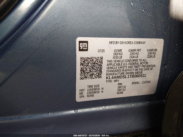 2026 Buick Encore Gx Sport Touring Fwd მანქანა იყიდება აუქციონზე, vin: KL4AMDSL1TB060511, აუქციონის ნომერი: 44516727