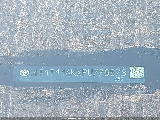 4T1T11AKXPU779678 Toyota CAMRY SE