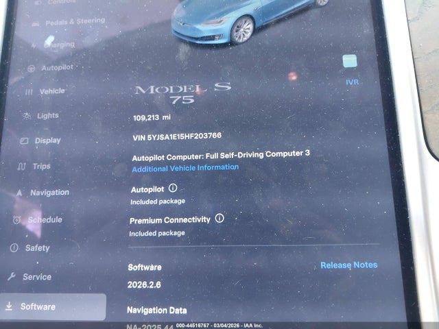 2017 TESLA MODEL S 5YJSA1E15HF203766 Photo 6