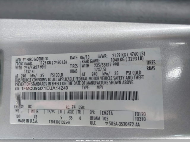 Ford ESCAPE SE 2014 1FMCU9GX1EUA14249 Image 9