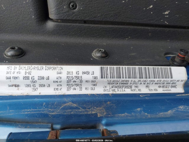 2003 JEEP WRANGLER 1J4FA49S03P309296 Photo 8