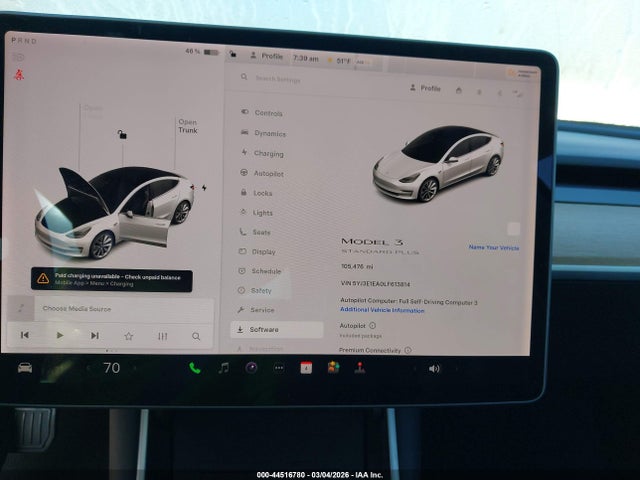 5YJ3E1EA0LF613814 Tesla Model 3 Standard Range Plus Rear-wheel Drive/standard Range Rear-wheel Drive
