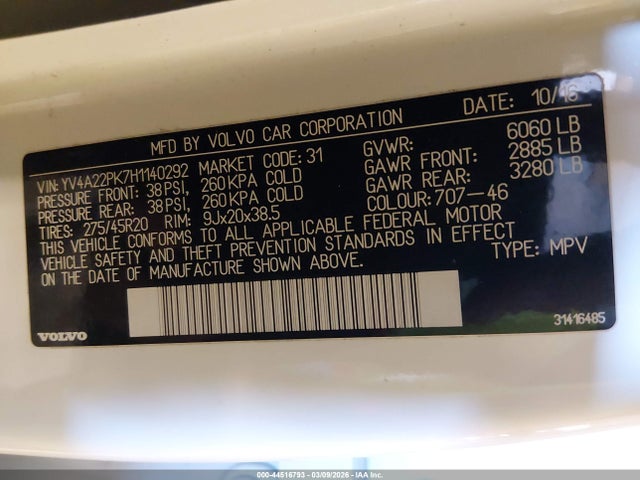 2017 VOLVO XC90 YV4A22PK7H1140292 Photo 8