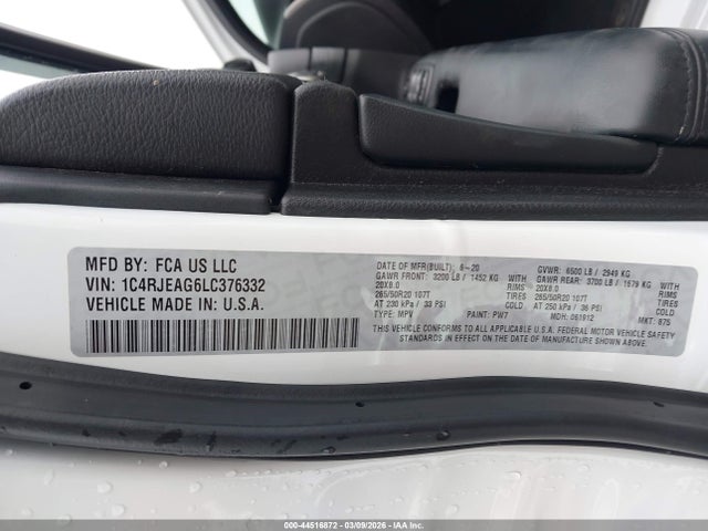 2020 JEEP GRAND CHEROKEE 1C4RJEAG6LC376332 Photo 8