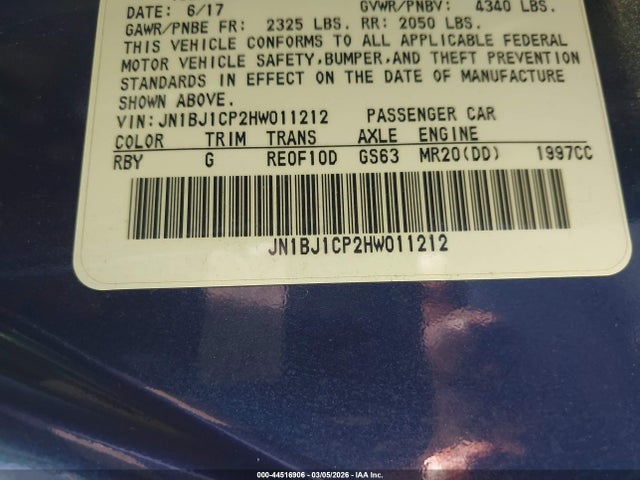 JN1BJ1CP2HW011212 Nissan Rogue Sport S