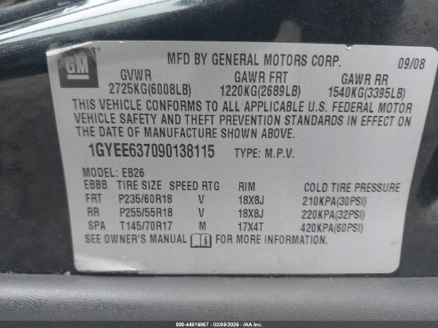 2009 CADILLAC SRX 1GYEE637090138115 Photo 8
