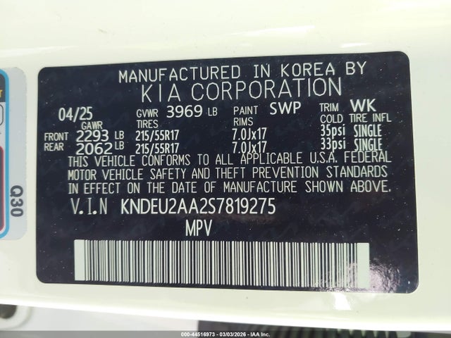 KIA SELTOS S 2025 KNDEU2AA2S7819275 Image 9