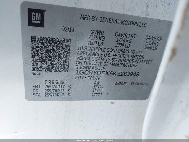 1GCRYDEK6KZ263948 Chevrolet Silverado 1500 Lt