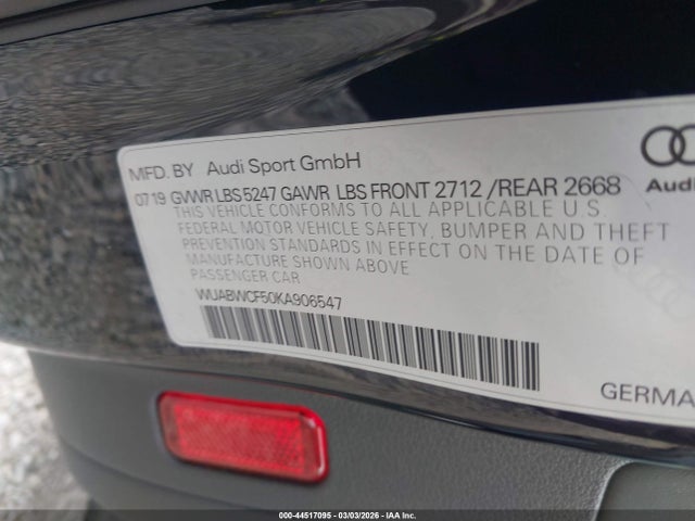 2019 AUDI RS 5 WUABWCF50KA906547 Photo 8