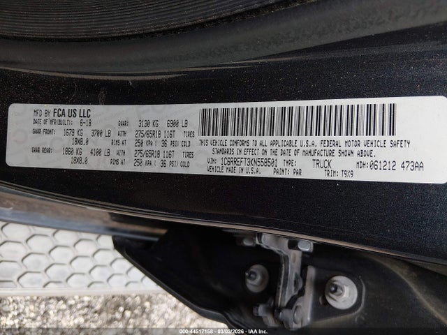 2019 RAM 1500 1C6RREFT3KN558501 Photo 8