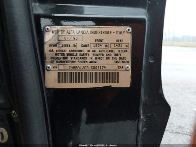 1990 ALFA ROMEO SPIDER ZARBA12C5L6002174 Photo 8