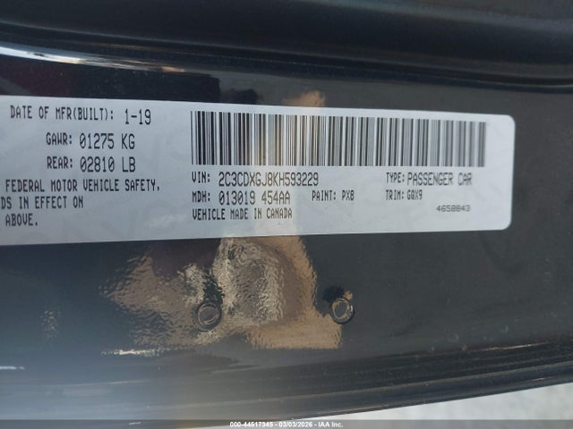 Dodge Charger Scat Pack Rwd 2019 2C3CDXGJ8KH593229 Image 9