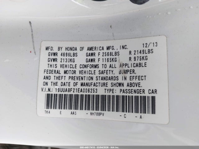 2014 ACURA TL 19UUA8F21EA006253 Photo 8
