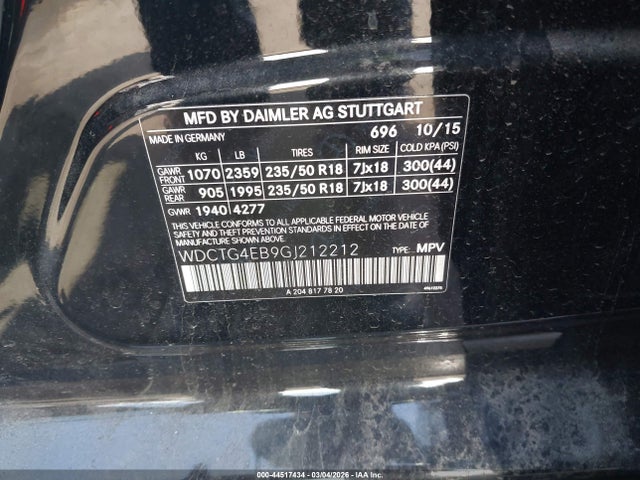 Mercedes-Benz GLA 250 2016 WDCTG4EB9GJ212212 Image 9