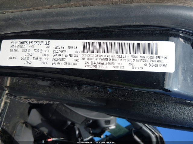 2014 JEEP WRANGLER 1C4AJWAG9EL243070 Photo 8