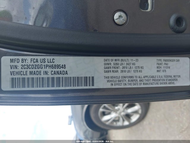 2023 DODGE CHALLENGER 2C3CDZGG1PH689548 Photo 8