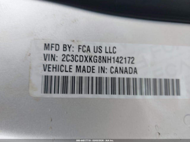 2022 DODGE CHARGER 2C3CDXKG8NH142172 Photo 8