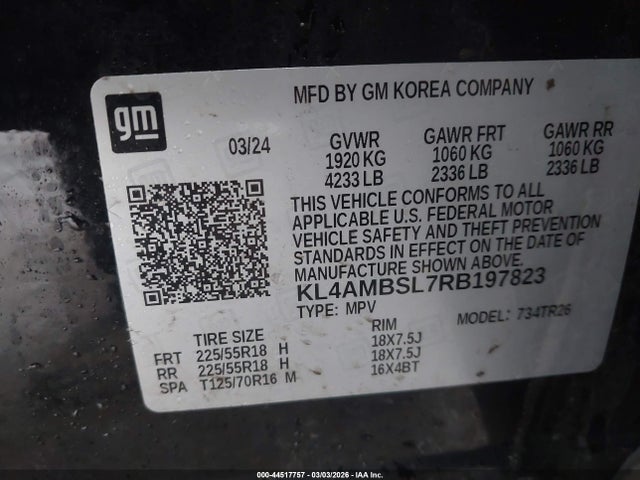 Продажа на аукционе авто 2024 Buick Encore Gx Preferred Fwd, vin: KL4AMBSL7RB197823, номер лота: 44517757