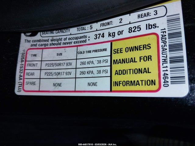 2017 FORD C-MAX HYBRID 1FADP5AU7HL114640 Photo 8
