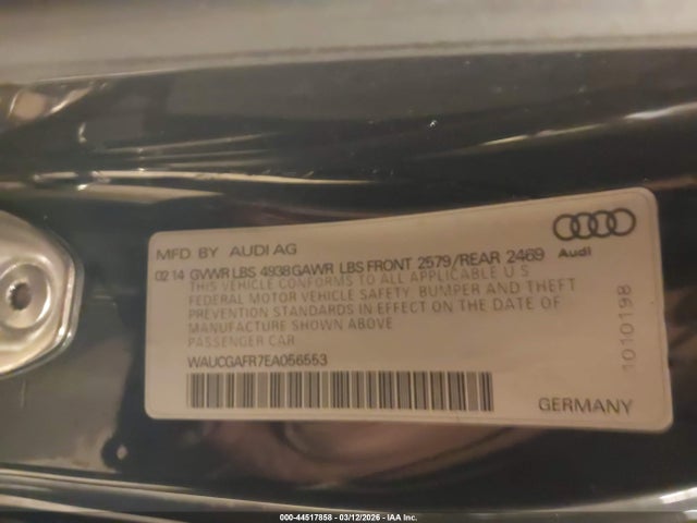 Aukcja sprzedaży 2014 Audi S5 3.0t Premium Plus, vin: WAUCGAFR7EA056553, numer aukcji: 44517858