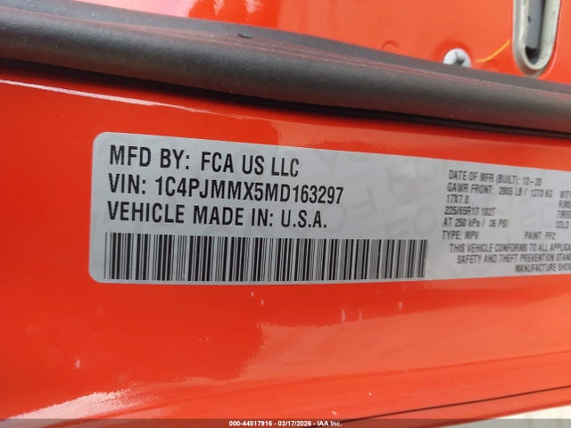 Aukcja sprzedaży 2021 Jeep Cherokee Latitude Lux 4x4, vin: 1C4PJMMX5MD163297, numer aukcji: 44517916