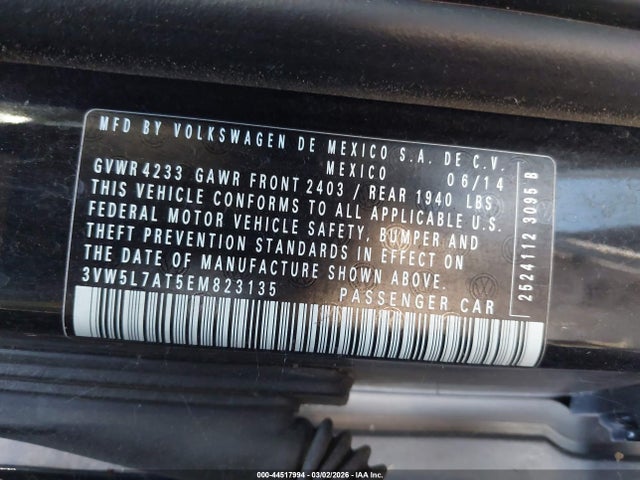 3VW5L7AT5EM823135 Volkswagen Beetle 2.0l Tdi
