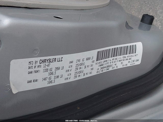 Продажа на аукционе авто 2008 Chrysler Town & Country Lx, vin: 2A8HR44H38R683015, номер лота: 44517995