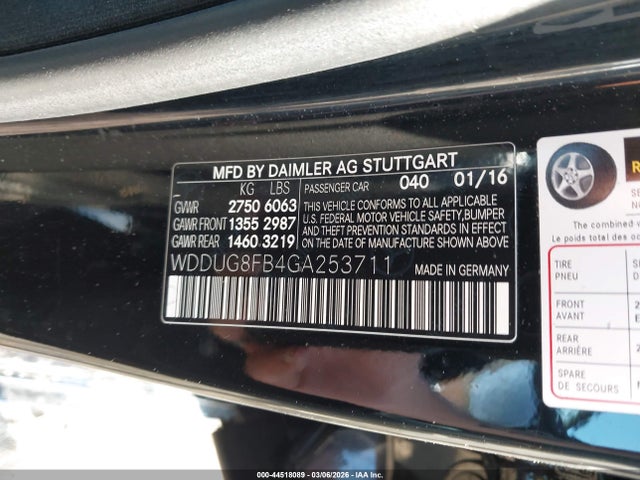 2016 MERCEDES-BENZ S 550 WDDUG8FB4GA253711 Photo 8