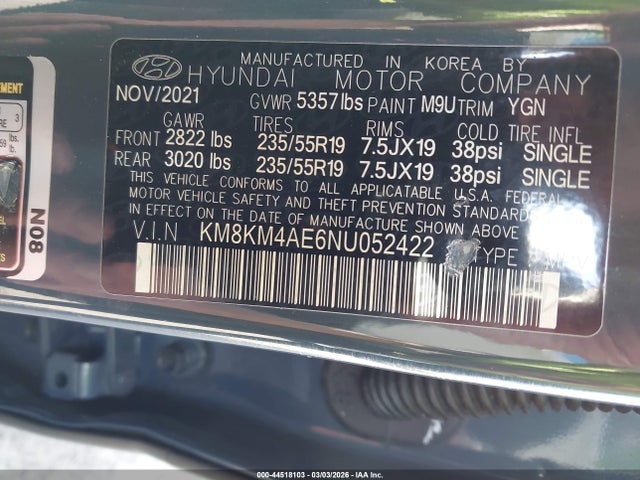 Hyundai IONIQ 5 SE 2022 KM8KM4AE6NU052422 Image 9